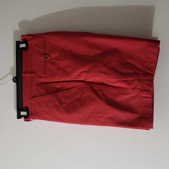 Chaps Ralph Lauren Flat Front 9" Chino Shorts Men Size: 36 Color: Red Cotton NWT - Picture 14 of 14